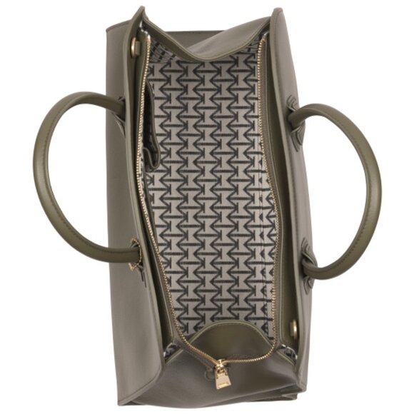 MONCRIEF LONDON Olive Leather Large Bowling Bag - Picture 2 of 5